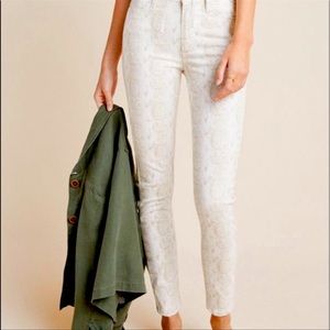 Anthropologie PAIGE Sonoran Snake Hoxton Ankle Skinny Jeans